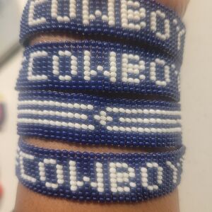 Beaded, waterproof Cowboys bracelets